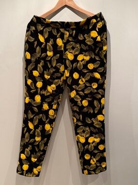 Zara lemon print pants, size M / 28